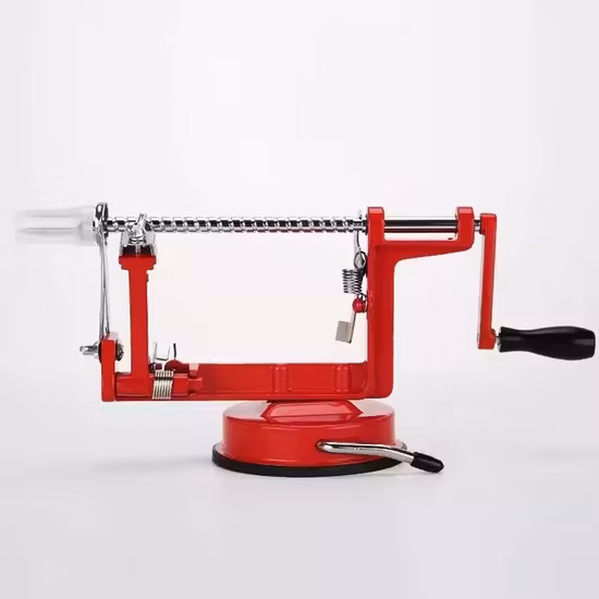 Apple Peeler, Slicer, Corer Kitchen Slicer, Heavy-Duty Stainless Steel Blades and a Strong Suction Base - Hand Spiralizer