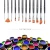 Import art supplies nylon hair watercolor oil painting artist acrylic paint brush set from China