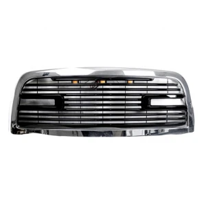 Auto Car Repair Body Spare Parts Black Red Grill Front Bumper Abs Plastic Grille With Lights