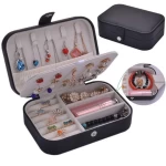 B1359 PU Earrings Jewel Organizer Storage Case Portable Jewellery Packaging Gift Boxes Travel Earring Jewelry Box For Women