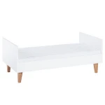 Baby Bedroom White Color Pine Wooden Cot Bed Baby Crib Convertible Kids Toddler Bed With Drawer