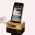 bamboo desktop cell phone stand mobile phone holder with natural sound amplifier