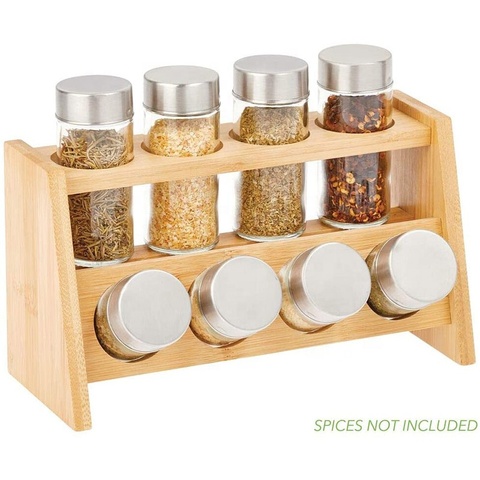 Buy Bamboo Kitchen Cabinet, Pantry, Shelf Organizer Spice Rack - 2 ...