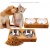 Import Bamboo Water Bowls Stand Feeder with 2 Stainless Steel Bowls and Anti Slip Pet Bowls for Cats and Dogs from China