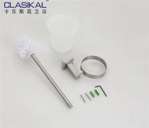Bathroom accessories high quality nickle color stainless steel toilet brush holder