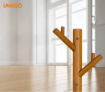 Bedroom fresh coat rack Wall-mounted hanger multifunctional bamboo pole simple hanging rack