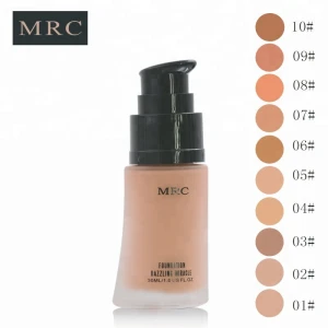 Best MRC Brand Waterproof Airbrush Makeup HD Liquid Foundation With Frosted Glass Bottle OEM ODM Cosmetics