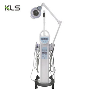 best selling multifunction beauty equipment ozone hot cold facial steamer with magnifying lamp