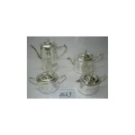 Best Selling Silver Plating Tea Set Luxury Restaurant Table Top Tea Pot Set Using For Wedding Handmade In Bulk