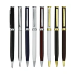 Best Writing Twist Hotel Branded Luxury Gift Promotion Ball Point Pen Heavy Advertising Personalized Metal Pens With Custom