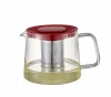 Big Application Heat Resistant Glass Teapot with stainless steel infuser