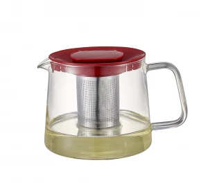 Big Application Heat Resistant Glass Teapot with stainless steel infuser