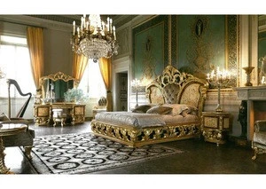 Bisini European Luxury Palace Handcarved Wooden Dining Room Set, Palace Dining Room Dining Table Furniture BF05-0322