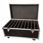 Black aluminum case tool kit equipment storage case flight hard box with adjustable divider