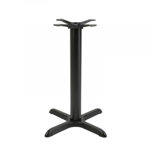 Black coating metal table base for restaurant customised cast iron table bases