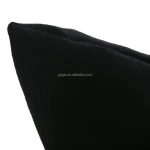 Black faux linen solid print home decorative and classical cushion cover