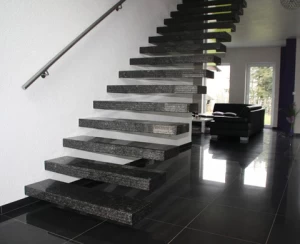 Black granite stairs steps / granite stairs design