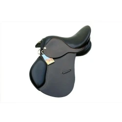 Black High Quality  leather horse riding saddle at low price