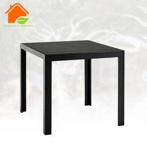 Black Square Poly wood Outdoor Coffee Table