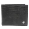 Black Traditional Style Customize Logo Glazed Cattle Hide Soft Bifold Mens Slim Leather Wallet