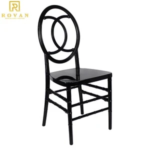 Black wedding and event furniture plastic resin wedding acrylic dining chair phoenix chair