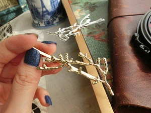Boho Style Gold Plating Branch Hair Clip Barrettes Girls Women Lovely Hair Accessary Gift Hairpin Hair Jewelry