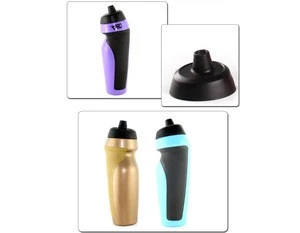BPA Free Custom 650ml PE Plastic Bottles Squeeze Sport Water Bottle With Nozzle