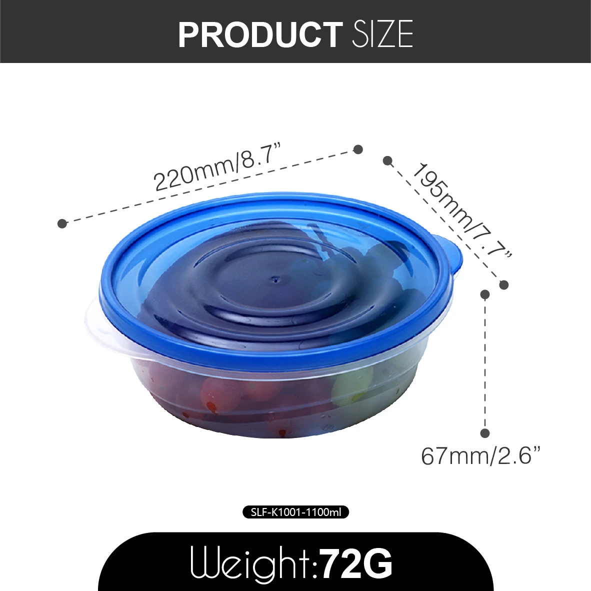 BPA Free Microwavable Disposable Takeaway Packaging Plastic Food Containers