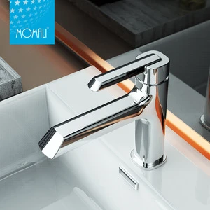 Brass Single Hole Chrome Bathroom Mixer Tap Basin Sink Faucet With 500000 Times Opening Ceramic Cartridge