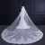 Import Bride veil Chapel wedding veil with sequined French lace sweeping bottom veil from China