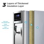 Brushed Stainless Steel Body Easy to Clean 20L/h Water Yield Desktop Heat Water Boiler for Factory