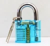 Bullkeys locksmith supplies lake blue practice cutaway padlock with two keys for locksmith tools BK-1082
