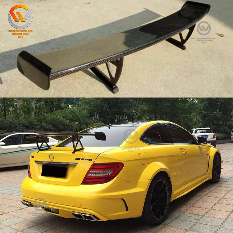 Carbon Black Series Rear Trunk Spoiler GT Wing Fit For W204 Sdean C63