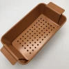 carbon steel mini meat bbq grill pan/loaf tin with removable tray