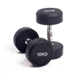 Cast Iron 5kg Workout  Exercise Training Weight Lifting Round Rubber Coated Dumbbell