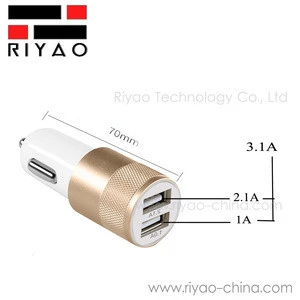 CC-251A High quality two USB wireless usb car charger with LED ring for mobile phone