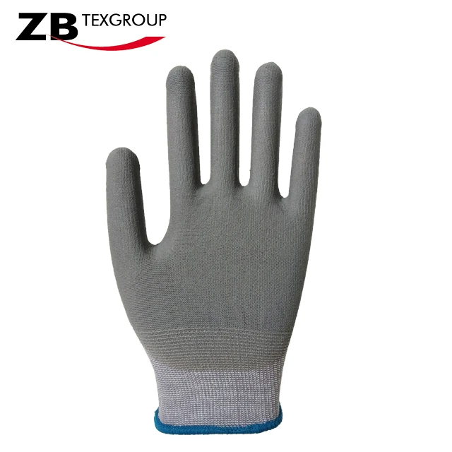CE EN388 Nitrile coated Working Gloves Anti Cut and Oil free Palm Dipped Protective Gloves