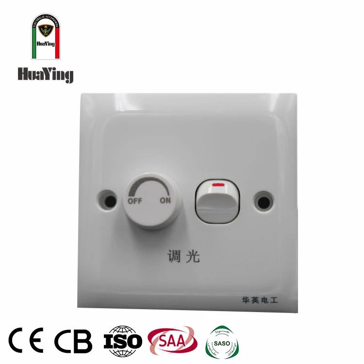 CE SAA CCC ISO9001 300W oem 1 gang lamp 220v dimmer control panel switch