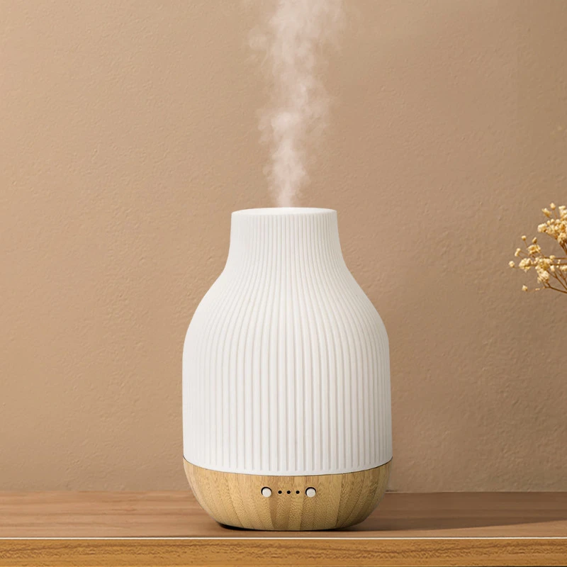 Ceramic Bamboo Ultrasonic Aroma Diffuser, Modern Desk Lamp Humidifier, Essential Oil Aroma Diffuser