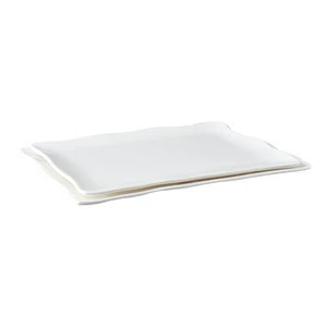 Charger Plate Melamine Rectangular 14 15 Inch Dessert Ceramic Plastic Dinnerware Tableware Sets Platter Plates