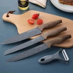 Cheap Best 6 Pcs Grey Cleaver Knives Tools Beef Fine Paring Germany Damascus Stainless Steel Set Chef Knife Kitchen Knives