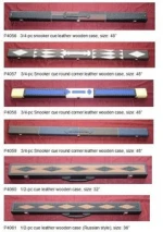 Cheap but high quality billiard products snooker accessory 3/4-pc snooker Pool billiard cue stick's soft leather wooden case