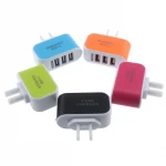 Cheap Price LED Light 3 Ports USB Mobile Phone Charger Triple USB 3.1A Wall Home Travel Charger Adapter