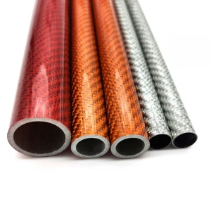 China Supplier Wholesale Custom Size Carbon Fibre Round Tubes Colorful 3k Carbon Fiber Tube