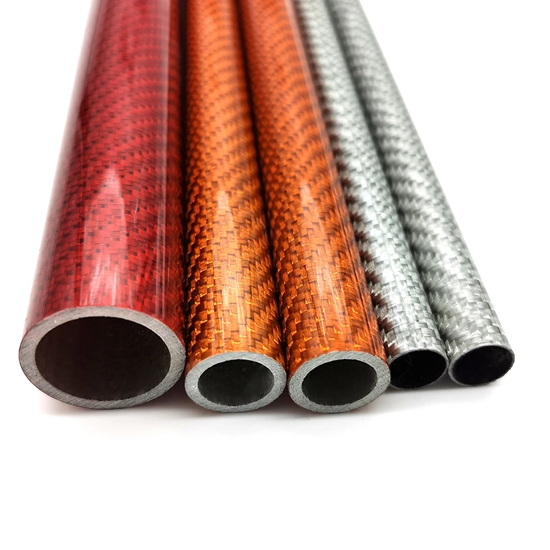 China Supplier Wholesale Custom Size Carbon Fibre Round Tubes Colorful 3k Carbon Fiber Tube