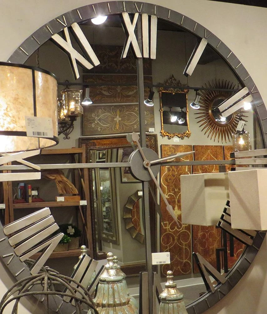 Circular Super Large Modern mirror wall clock