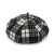 Import Classic Festival Grid England Red Plaid Lady Romantic Bowler Wool Beret from China
