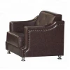 classic medieval burgundy PU leather wooden frame cup shaped foot living room sofa set 1+1+3