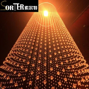 Clear crystal bead curtain for lamp accessories or wedding decoration