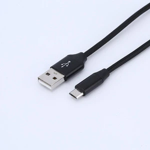 Colorful Micro USB Charging data Cable USB 2.0 A Male to Micro Nylon Braided Cords with Aluminum for Samsung Android cable